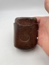 Réf 451 ANCIENS COUVERTS DE VOYAGE AVEC VERRE & ÉTUI EN CUIR XIX