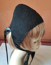 CHAPEAU XIXe de la région de  MONTBÉLIARD CALE DIAIRI en coton et soie