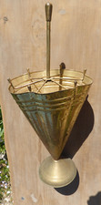 Ancien PORTE-PARAPLUIES en forme de parapluie Tôle doré Collection