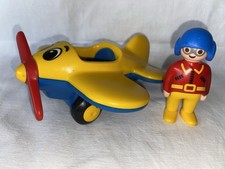 Playmobil 1.2.3 Pilote Et Avion 6717 Complet