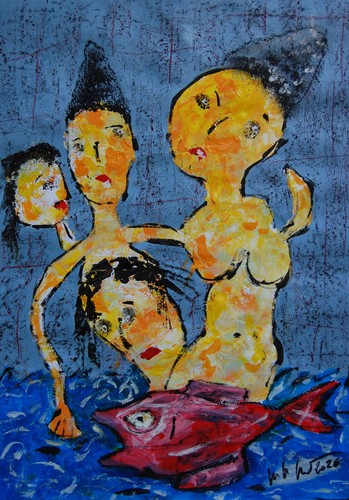 Art brut sur - papier, 42x49,4