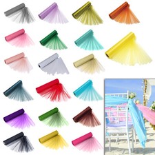 25Mx29CM Transparent Organza Rouleau Tissu Parfait pour Mariée Fête Banquet Noël