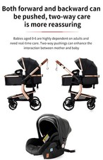 3 in1 Pram Pushchair Buggy Newborn Baby Stroller Travel System Car Seat Included