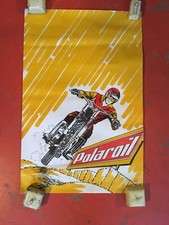 affiche ANCIENNE LITHO  moto POLAROIL   37 X 57 imp Renauldon Issoudin