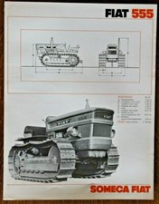 prospectus brochure tracteur chenilles Fiat 555 prospekt tractor trattore