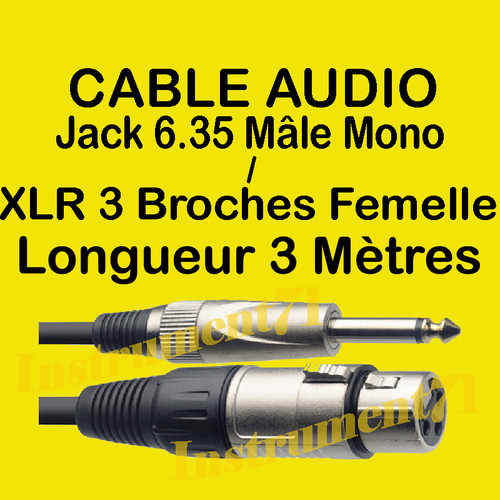Câble audio jack 35 mâle - 1,