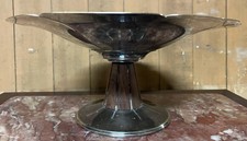 Coupe Art Deco Métal Argenté Argenterie Ancien Design Moderniste Vintage