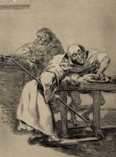 Despacha, que dispiértan Religieux Francisco Goya Los caprichos Eau Forte Segui