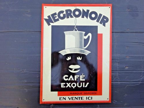 Negronoir café tôle litho - café,