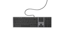 Mobilty Lab Clavier allemand QWERTZ filaire pour Mac – gris sidéral et noir