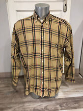 jolie chemise en tartan marron SERGE BLANCO 15 taille L EXCELLENT ÉTAT