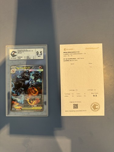 Carte pokémon méga - carte, méga-dracaufeu