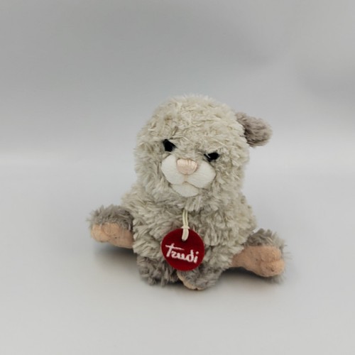 Doudou peluche lapin gris
