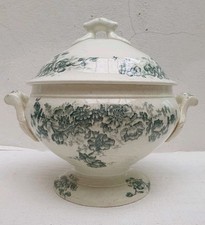 Soupière en faïence Bertrand Bordeaux - Modèle Anémones - no Vieillard