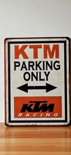 plaque metal vintage KTM parking Only