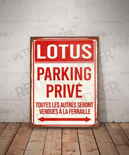 Plaque métal vintage lotus - plaque,