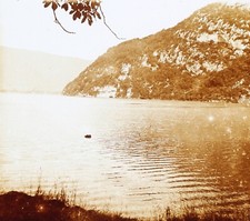 FRANCE Lac d’Annecy c1910 Photo Plaque de verre Vintage V36L17n 