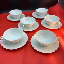 6 Tasses à thé Porcelaine blanche Art Nouveau Charles Ahrenfeldt 1900 N°1