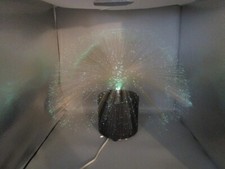 LAMPE AMBIANCE fibres optiques verre - couleurs - ancienne 1970