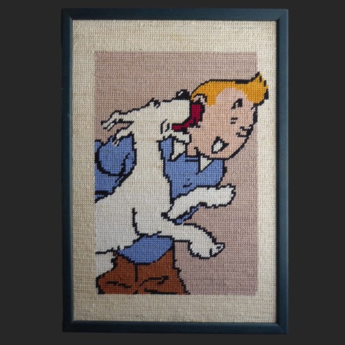Canevas encadré tintin - encadré, et