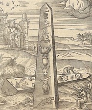 Égypte obélisque d'après André́ Thevet (1504-1592) gravure de 1575