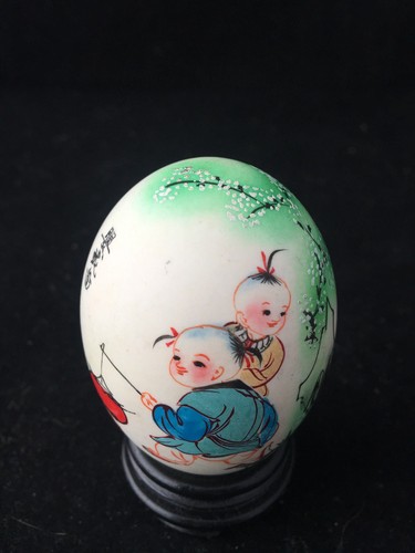 Oeuf peint chinois - chinois, socle