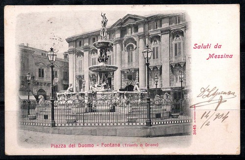 Messine 1908 carte postale - messine,