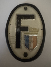 Ancienne Plaque F Quillery , blason  Drapeau France