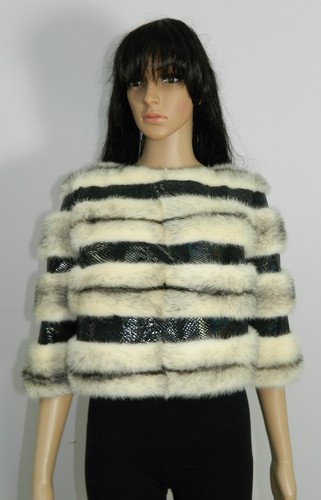 Genuine cross mink fur bolero - fur,