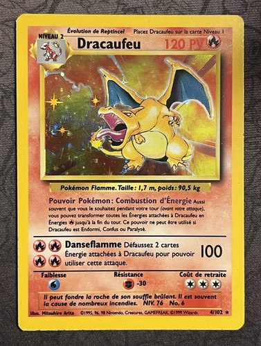 Carte pokémon dracaufeu holo - pokémon,