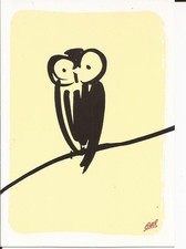 CP d'Art LA  CHOUETTE / OWL