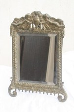 ANCIEN MIROIR DE TABLE EN BRONZE ANGE 19e - N°2