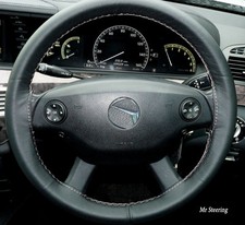 Couvre Volant En Cuir Véritable Blanc Pour Mercedes Classe B W245 08-11