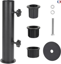 efuturetime Pied de Parasol, Tube de Parasol, Support Parasol Metal Réglable 
