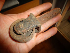 Ancienne Rustique Grosse Roulette Acier de Portail Battant Déco Atelier à créer