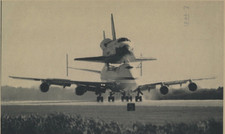 U. S. spece shuttle Atlantis Vintage , modified 747 jumbo jet Tirage argentiqu