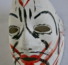 MASQUE ANCIEN, ancien masque carton, carnaval, theatre, cinema, masque