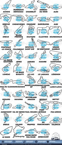 Autocollants stickers circuits - stickers,