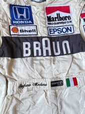 Race used suit 1991 Stefano Modena Braun Tyrrell Honda F1