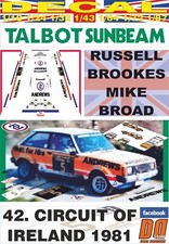 DECAL TALBOT SUNBEAM LOTUS R