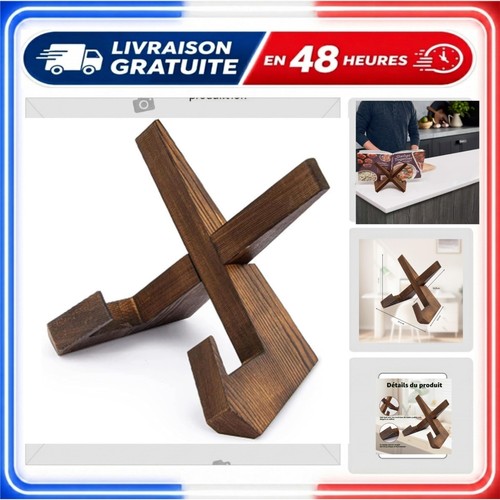 Porte livre bois - porte-livre, rustique