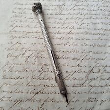 Cachet Sceau Ancien Porte Plume en Argent XIXè Victorian Silver Seal 19C