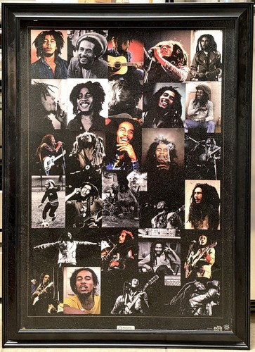 Bob marley collage framed - marley,