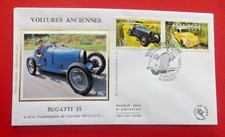 ENVELOPPE FDC  SUR SOIE  1er jour : 2000  VOITURES ANCIENNES  BUGATTI 35