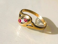 JOLIE BAGUE ANCIENNE en OR 8K