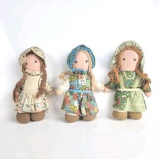 Holly Hobbie Heather et Amy 3 Mini Poupées Originales de Knickerbocker 1976 12cm