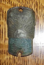 * plaque ASTRA DIJON  velo moto ancien collection laiton