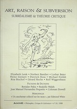 🌓 Agone n°20 1998 Art, Raison et Subservion | Surréalisme et théorie critique