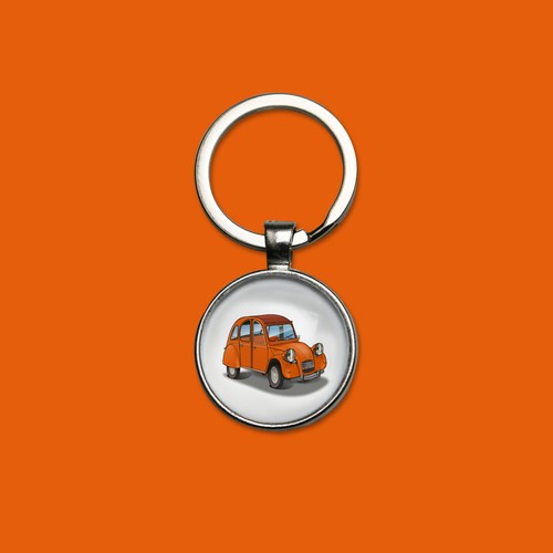 Porte clés citroën 2cv - porte-clés,