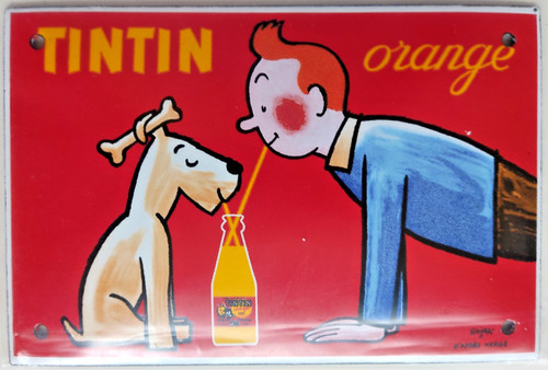 Plaque émaillée tintin - plaque,